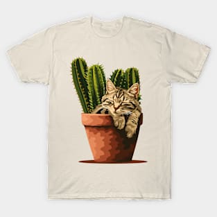 cactus and cat T-Shirt